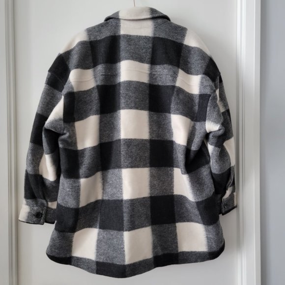 Abercrombie & Fitch Oversized Cozy Shirt Jacket oversized size Large NWT - Picture 5 of 6